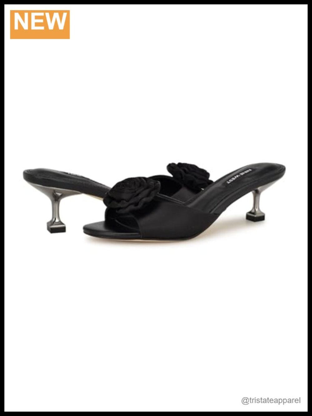 Nine West Dhalia Satin Kitten Heel Slingback Dress Sandal